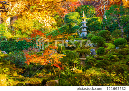 [Kyoto Scenery] Sanzen-in Temple - The autumn leaves of Ohara Village are a touching sight 121663582