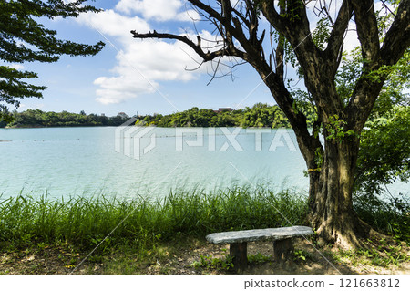 Beautiful lakeshore landscape of Chengcheng Lake Scenic Area in Kaohsiung, Taiwan. Beautiful lakeshore landscape of Chengcheng Lake Scenic Area in Kaohsiung, Taiwan. 121663812