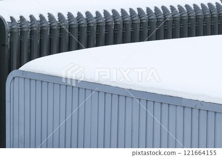 Garage, carport, snow, snowfall, snowfall, winter, Hokkaido, snowy scenery, garage, outdoors, roof, winter Garage, carport, snow, snowfall, snowfall, winter, Hokkaido, snowy scenery, garage, outdoors, roof, winter 121664155