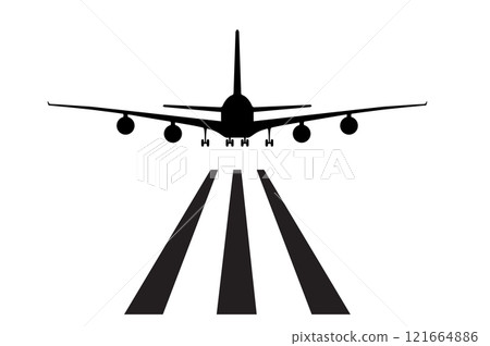 Icon of an airplane on a white background 121664886