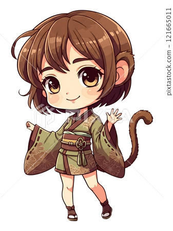 日服少女：猴子的生肖擬人化（生肖：猴子） 121665011