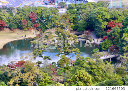 從彥根城/樂樂園眺望的景色（滋賀縣彥根市） 121665503