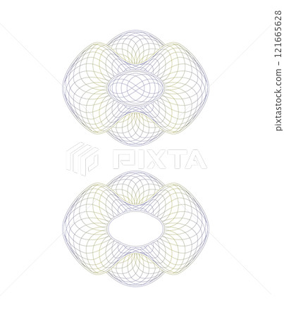 Decorative rosette in two versions. 121665628