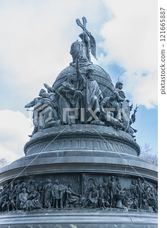 Monument to the Millennium of Russia. Famous tourist attraction. Veliky Novgorod, Russia. Monument to the Millennium of Russia. Famous tourist attraction. Veliky Novgorod, Russia. 121665887