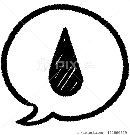 手繪語音氣泡圖示汗水 手繪語音氣泡圖示汗水 121666859