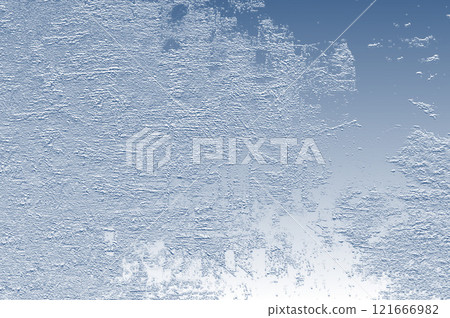 Snow-covered icy textured surface in blue Snow-covered icy textured surface in blue 121666982