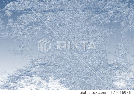 Blue background with stripes and irregularities on the ice surface 121666986