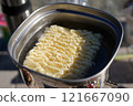 Instant noodles outdoors 121667090