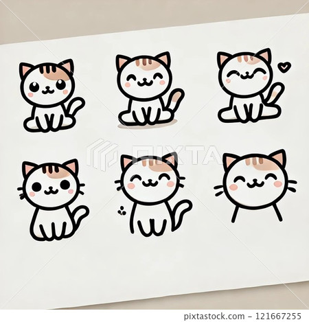 可愛的貓咪字符 可愛的貓咪字符 121667255