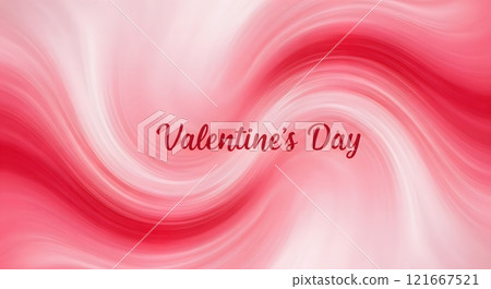 Valentine's Day Swirl Abstract Red and Pink Background 121667521