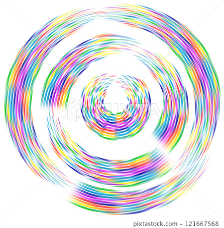 Circular, concentric spiral, swirl, twirl element. Radial, radiating whorl, whorl shape. Circular, concentric spiral, vortex shape 121667568