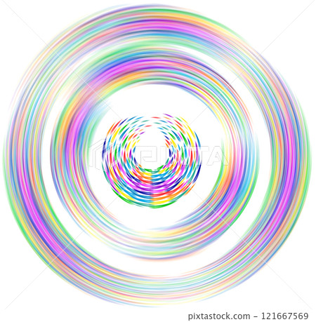 Circular, concentric spiral, swirl, twirl element. Radial, radiating whorl, whorl shape. Circular, concentric spiral, vortex shape 121667569