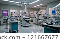 modern medical equipment in hospital 121667677