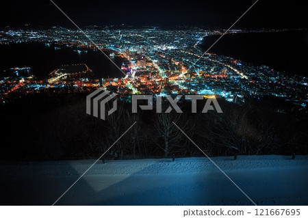 Night view from Mount Hakodate in winter 121667695