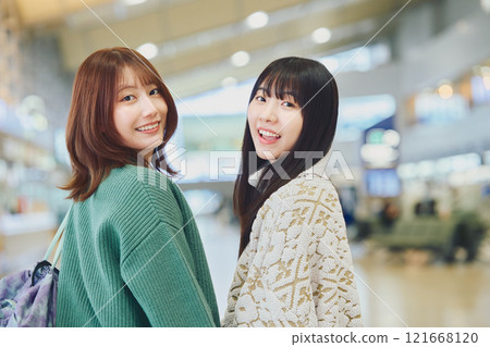 Two women on a trip 121668120