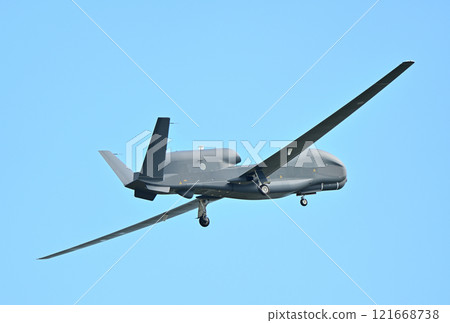 Japan Air Self-Defense Force RQ-4B Global Hawk taking off 121668738