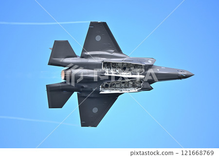 Japan Air Self-Defense Force F-35A Stealth Fighter Maneuver 121668769