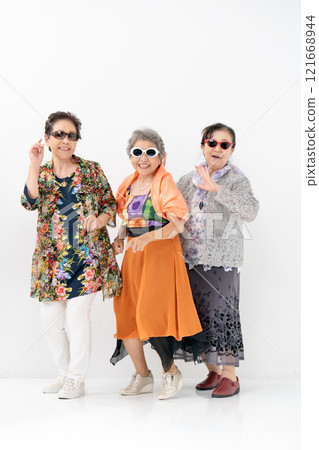 Senior woman party girl 121668944