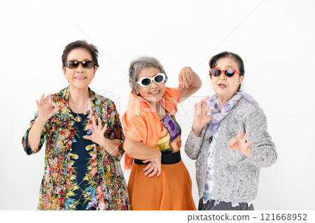 Senior woman party girl 121668952