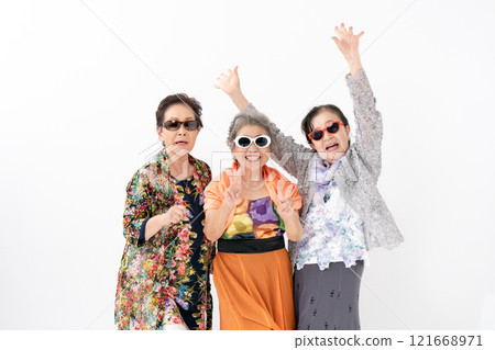 Senior woman party girl 121668971