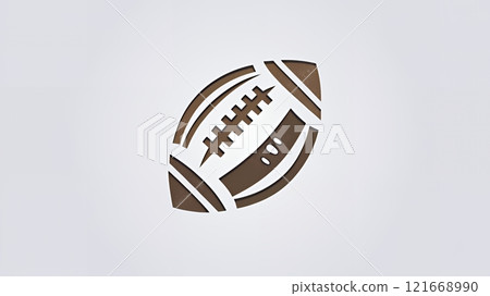 Gridiron Rugby American Football ball logo design. Illustration of an American football icon symbol.  121668990