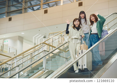 Woman in the airport 121669110
