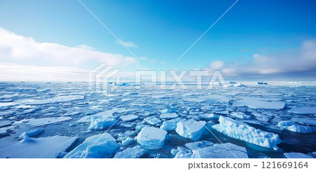 Image of drift ice in the Arctic 01 121669164