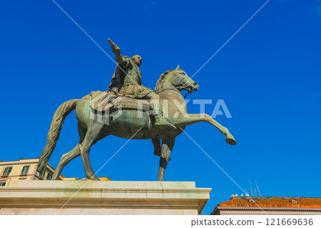 City of Naples. 20.10.2024. equestrian statue of Carlos III City of Naples. 20.10.2024. equestrian statue of Carlos III 121669636