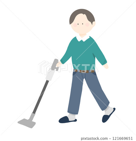 A male sucking a vacuum cleaner A male sucking a vacuum cleaner 121669651