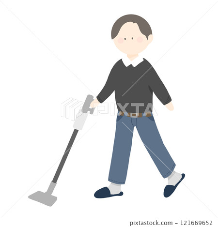 A male sucking a vacuum cleaner A male sucking a vacuum cleaner 121669652