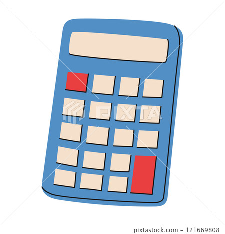 Hand drawn calculator. Vector illustration 121669808
