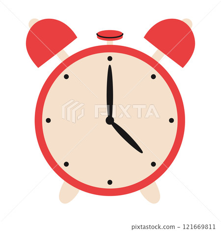 Hand drawn alarm clock. Vector illustration Hand drawn alarm clock. Vector illustration 121669811