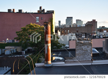 View of the rooftops, cityscape 121670028