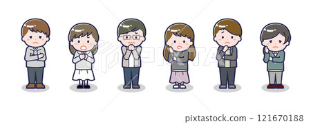 Various people set _ confused _ men and women Various people set _ confused _ men and women 121670188