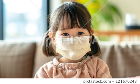 Asian girl wearing a mask 01 121670248