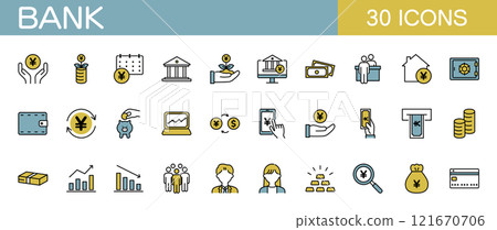銀行相關圖示設定顏色 121670706