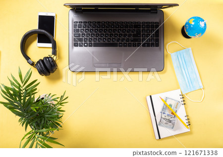 A notebook and a notepad for writing. Planning and forecasting. Searching for information on the Internet. A notebook, a pencil and money. A notebook and a notepad for writing. Planning and forecasting. Searching for information on the Internet. A notebook, a pencil and money. 121671338