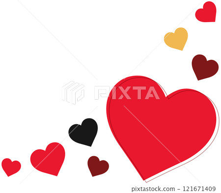 Cute and grown-up heart pattern 121671409