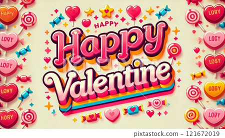 情人節快樂流行標誌 121672019