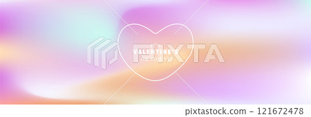 Pastel Heart Valentine Gradient, Soft Multicolor Abstract Design 121672478