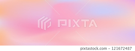 Modern Coral Pink Valentine Background, Pastel Lavender Glow with Peach and Blue Iridescent Burst 121672487
