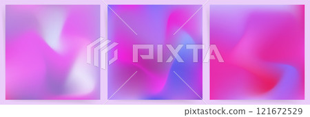 Red Purple Gradient Background Set. Blurry Smooth Pink Blue Mesh with Vibrant Light Flow. Abstract Warm Glow Dynamic Backdrop. 121672529