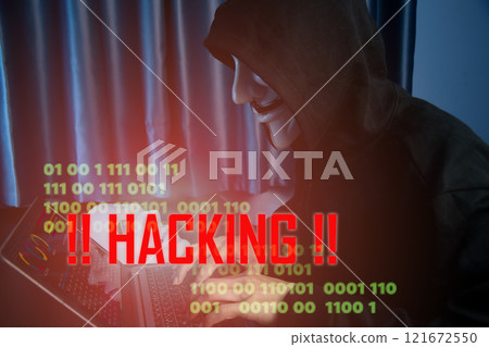 Hackers are trying to hack the system for cyber theft. 121672550