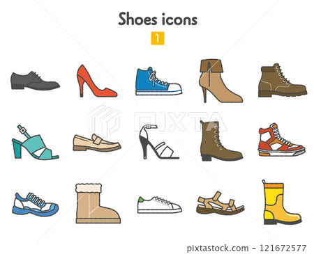 鞋子圖示集合 鞋子圖示集合 121672577