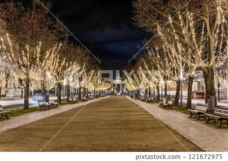 illumination in Berlin on New Year's Eve. 121672975