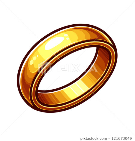簡單的金戒指插畫 簡單的金戒指插畫 121673049