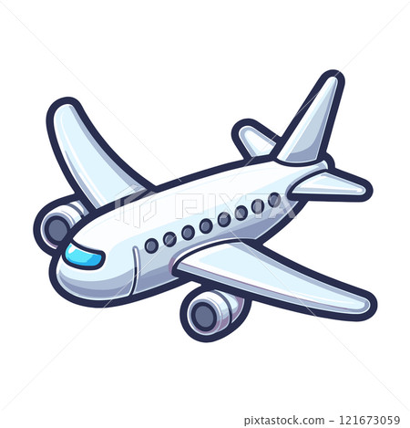 simple airplane illustration simple airplane illustration 121673059