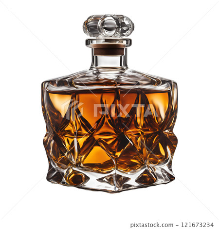 whiskey in glass with ice cubes whiskey in glass with ice cubes 121673234