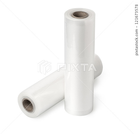 Plastic Packing Wrap Film Isolated Plastic Packing Wrap Film Isolated 121673578