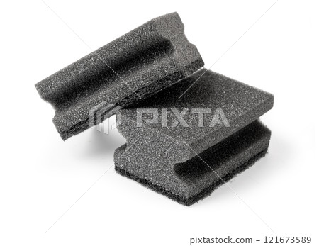 Black painting sponge Black painting sponge 121673589